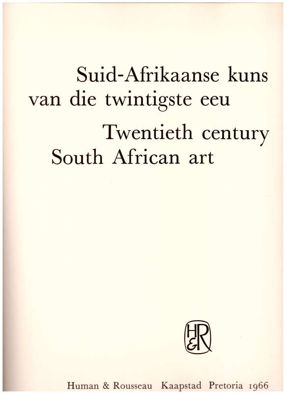 SUID-AFRIKAANSE KUNS VAN DIE TWINTIGSTE EEU