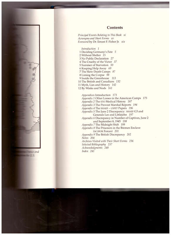 OTHER LOSSES: INVESTIGATION INTO MASS DEATHS OF GERMAN PRISONERS AT HANDS OF U.S.A AND FRANCE