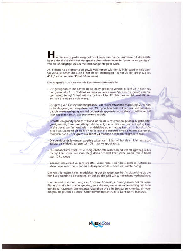 DIE ROYAL CANIN HOND-ENSIKLOPEDIE
