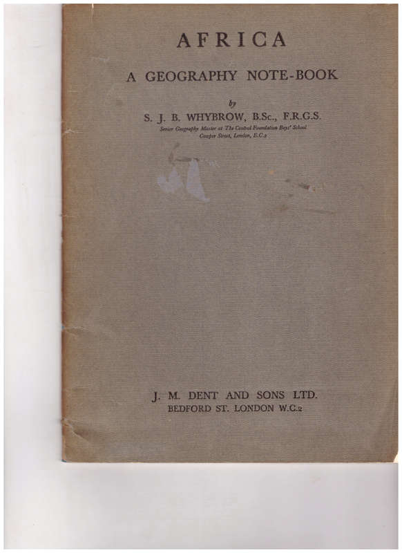 AFRICA: A GEOGRAPHY NOTE-BOOK 1937