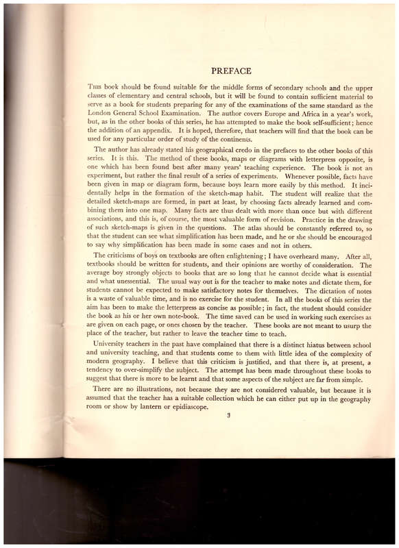 AFRICA: A GEOGRAPHY NOTE-BOOK 1937