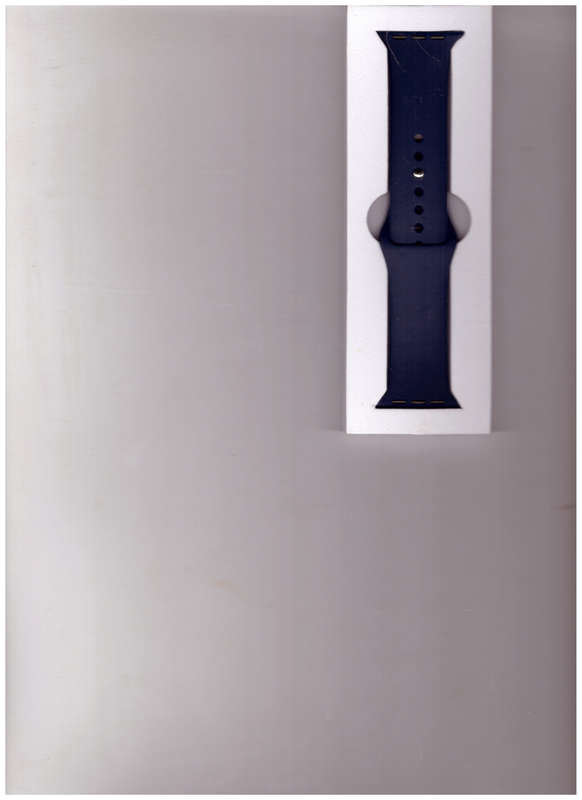 NAVY BLUE SILICONE STRAP FOR APPLE WATCH 42 MM NEW