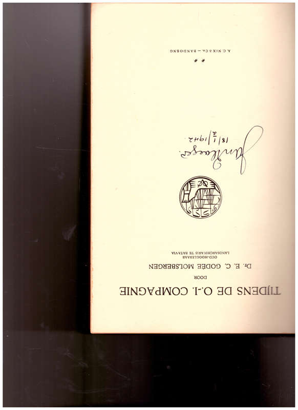 TIJDENS DE OOST- INDISCHECOMPAGNIE IN 2 VOLUMES, 1 STE UITG. 1932