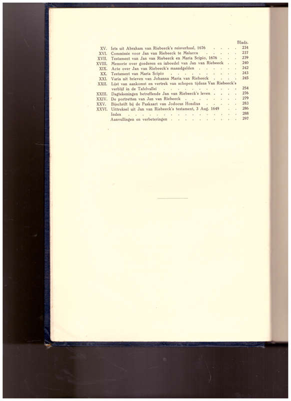 DE STICHTER VAN HET HOLLANDS ZUID-AFRIKA JAN VAN RIEBEECK, 1 STE UITG. 1912