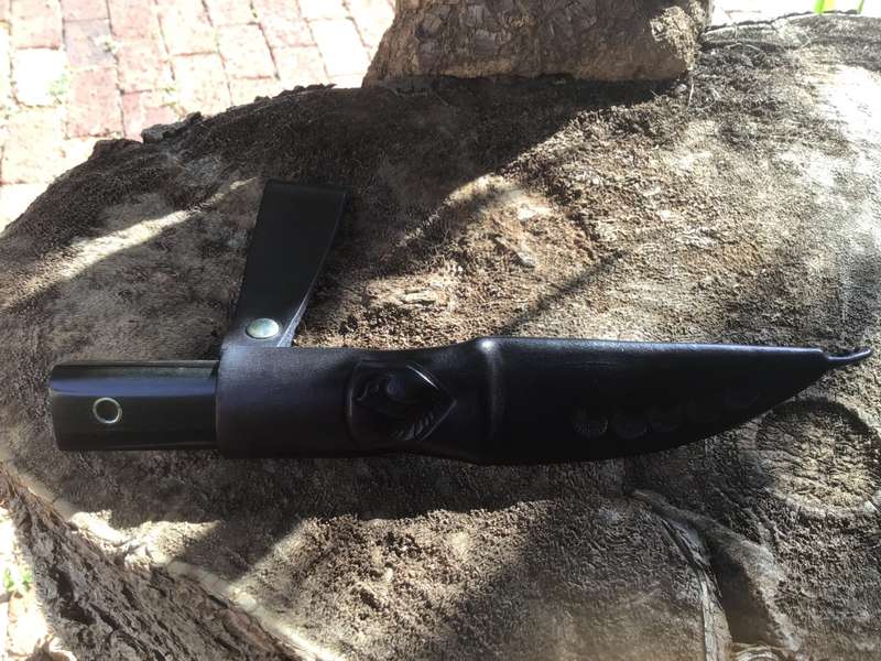 CONDOR URBAN EDC PUUKKO KNIFE 3,29 1095 CARBON STEEL BLADE, PLACK PAPER MICARTA HANDLE, WELTED SHEA