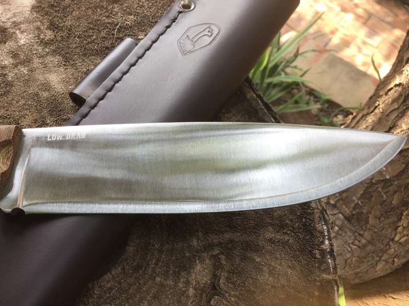 CONDOR LOW DRAG KNIFE 6,58 1075 CARBON STEEL BLADE, MICARTA HANDLE, WELTED LEATHER SHEATH CTK2814