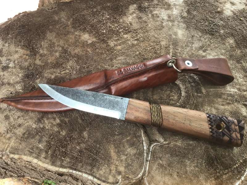 CONDOR INDIGENOUS PUUKKO KNIFE 3,9 1095 CARBON STEEL BLADE, WALNUT HANDLE, WELTED LEATHER SHEATH CT
