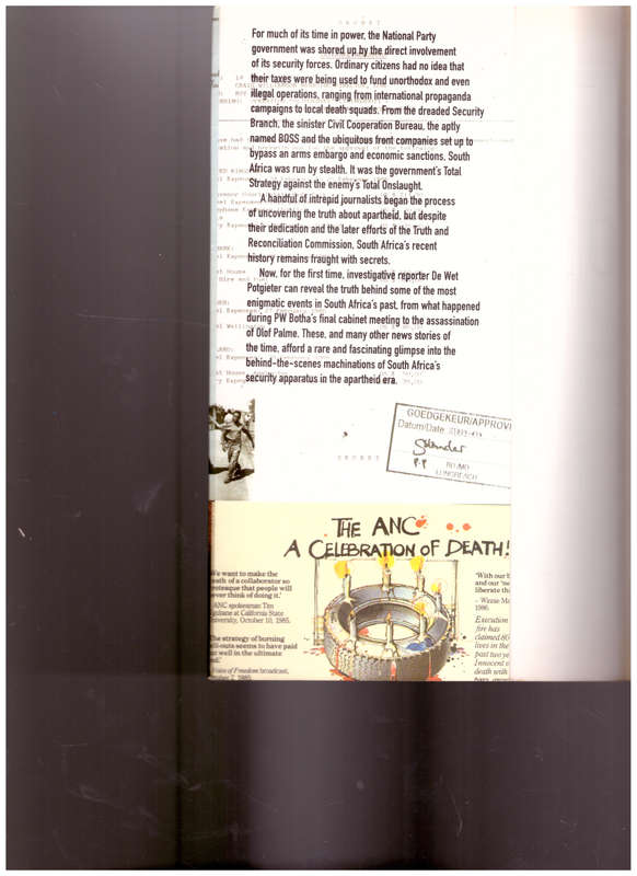 TOTAL ONSLAUGHT, APARTHEID`S DIRTY TRICKS EXPOSED