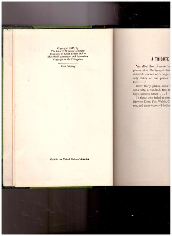 WE FLEW WITHOUT GUNS 1/3 LEATHER HARDCOVER, 1 ST ED. 1945