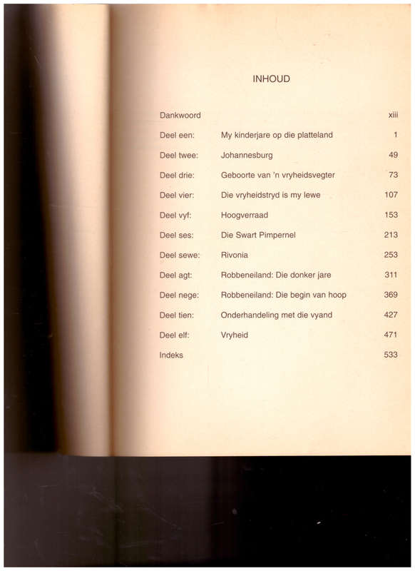 LANG PAD NA VRYHEID 1 STE AFRIKAANSE UITGAWE 2001
