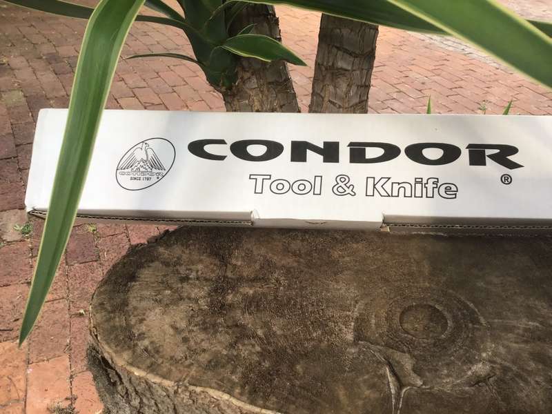 CONDOR GARUDA TANTO KNIFE 6  CARBON STEEL BLADE, MICARTA HANDLE, NYLON SHEATH CTK270-66HC