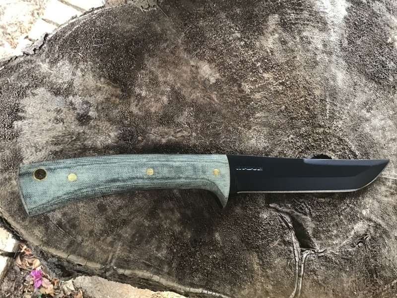 CONDOR GARUDA TANTO KNIFE 6  CARBON STEEL BLADE, MICARTA HANDLE, NYLON SHEATH CTK270-66HC