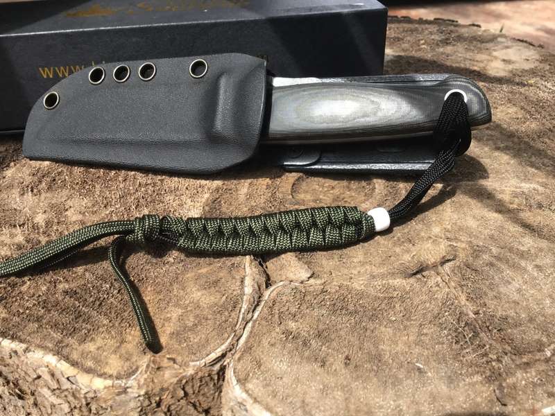 KIZLYAR SUPREME TACTICAL KNIFE MODEL: NIKKI D2 STEEL, MICARTA HANDLE