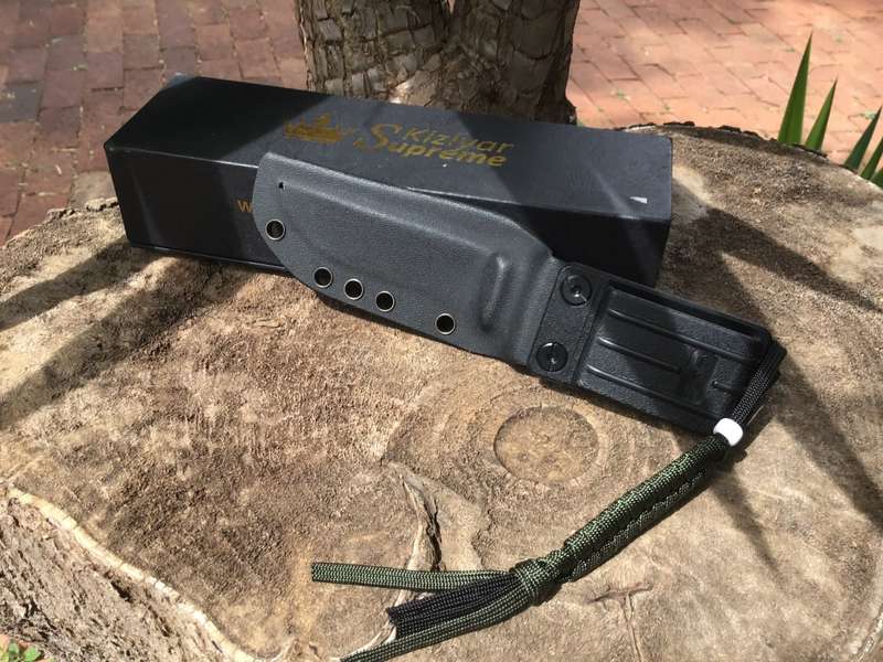 KIZLYAR SUPREME TACTICAL KNIFE MODEL: NIKKI D2 STEEL, MICARTA HANDLE
