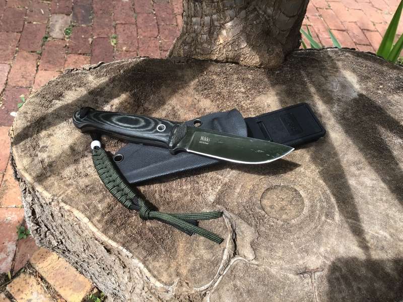 KIZLYAR SUPREME TACTICAL KNIFE MODEL: NIKKI D2 STEEL, MICARTA HANDLE