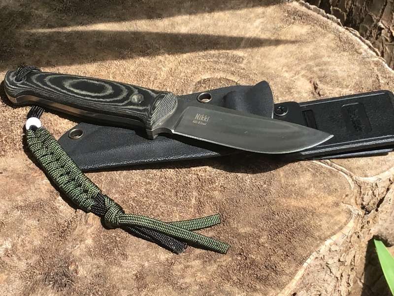 KIZLYAR SUPREME TACTICAL KNIFE MODEL: NIKKI D2 STEEL, MICARTA HANDLE