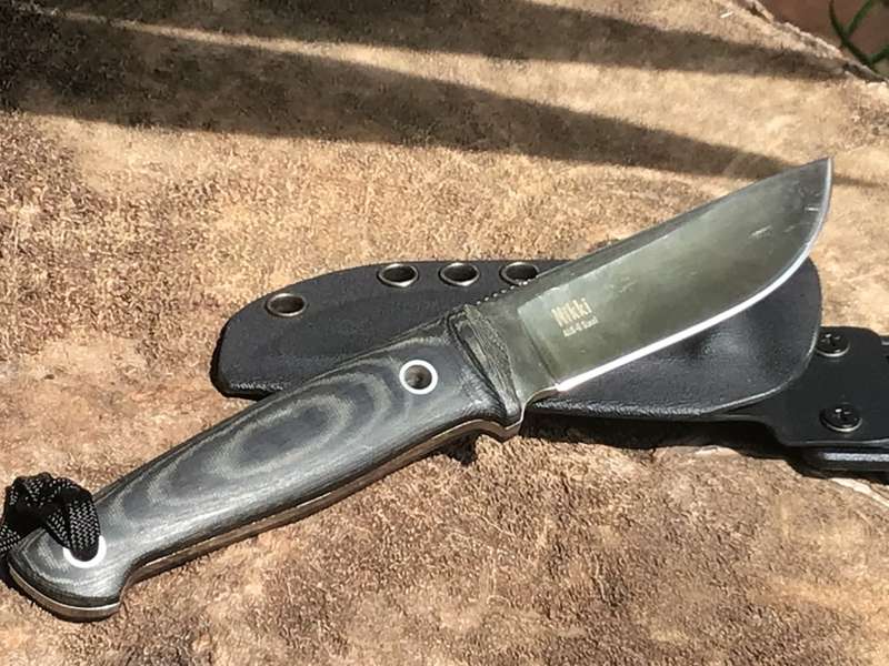 KIZLYAR SUPREME TACTICAL KNIFE MODEL: NIKKI D2 STEEL, MICARTA HANDLE