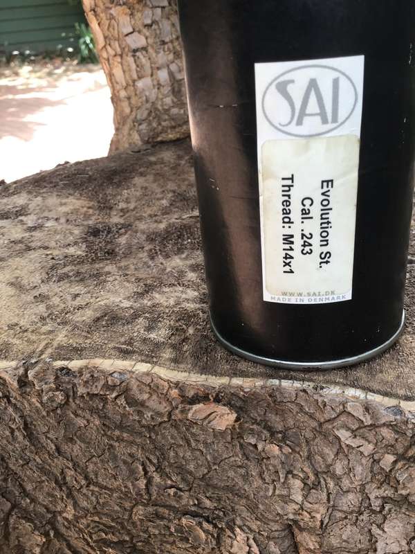 SMALL ARMS INDUSTRIES (SAI) SUPPRESSOR CAL. 243, MODEL EVOLUTION, THREAD M 14x1