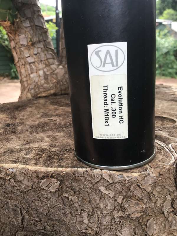 SMALL ARMS INDUSTRIES (SAI) DENMARK, SUPPRESSOR, CAL. .300, MODEL: EVOLUTION, THREAD M 18x1