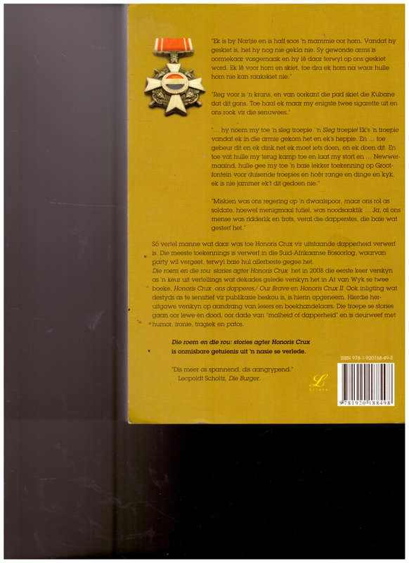 DIE ROEM EN DIE ROU: STORIES AGTER HONORIS CRUX