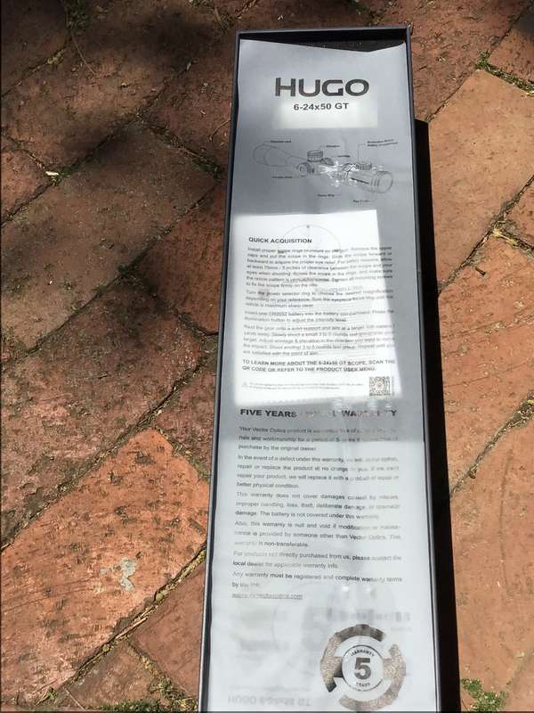 VECTOR OPTICS HUGO 6-24x50GT SEOND FOCAL PLANE (SFP)