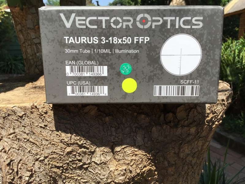 VECTOR OPTICS TAURUS 3-18x50 FIRST FOCAL PLANE (FFP) SCOPE