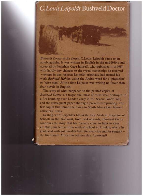 BUSHVELD DOCTOR, C. LOUIS LEIPOLDT