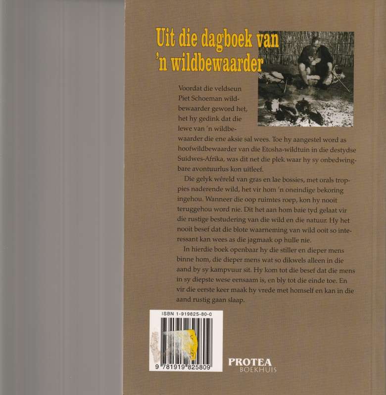 UIT DIE DAGBOEK VAN `N WILDBEWAARDER deur P.J. SCHOEMAN