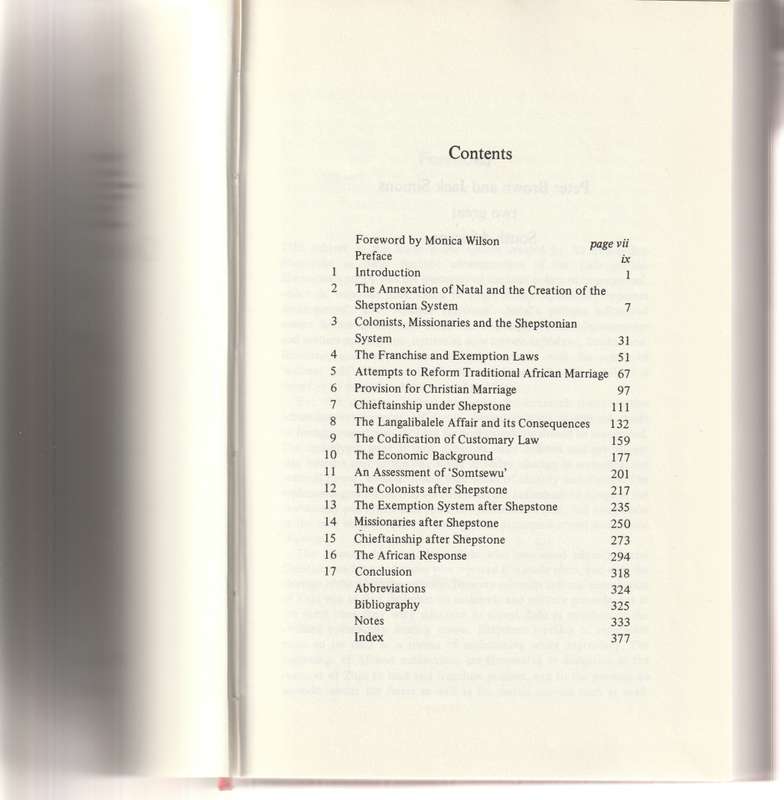 THE ROOTS OF SEGREGATION, NATIVE POLICY IN NATAL 1845-1910