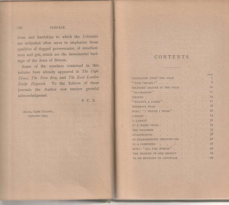 FOOTPATHS THRO` THE VELD & OTHER SONGS AND IDYLLS OF SOUTH AFRICA