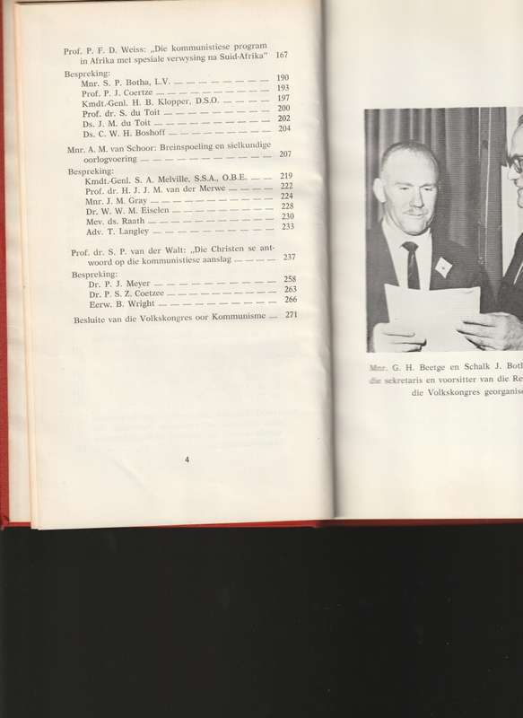 VOLKSKONGRES OOR KOMMUNISME 31 MAART-2 APRIL 1964, PRETORIA STADSAAL