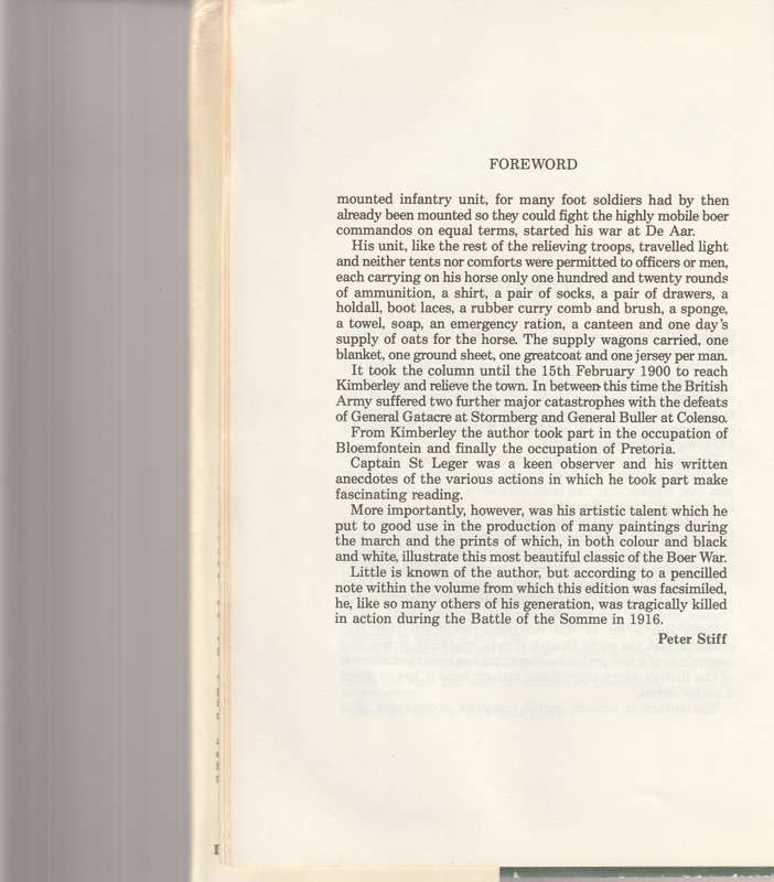 BOER WAR SKETCHES MOUNTED INFANTRY AT WAR, CAPT. STRATFORD St. LEGER