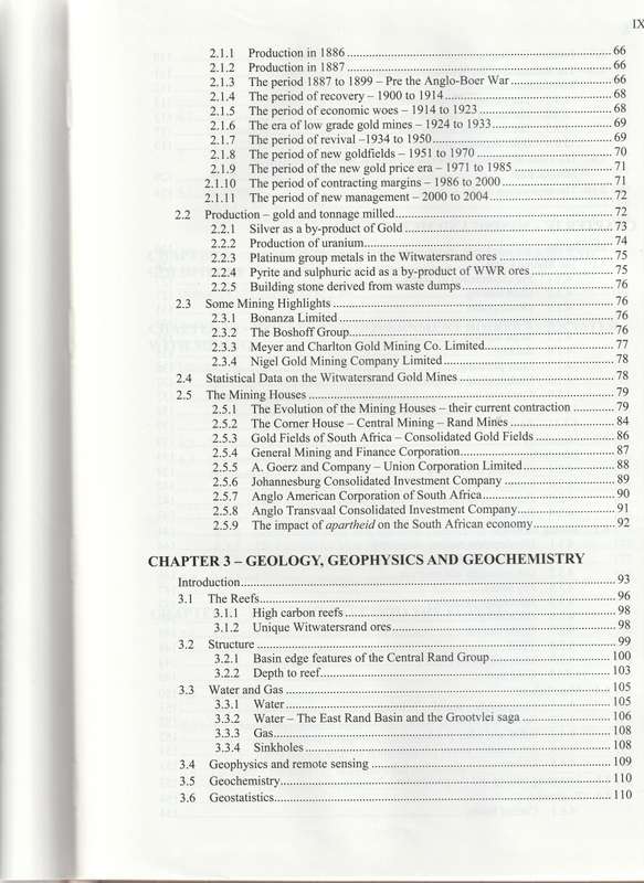 HISTORIC OVERWIEV OF THE WITWATERSRAND GOLDFIELDS *SIGNED*