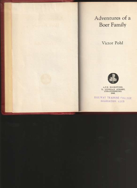 ADVENTURES OF A BOER FAMILY 1 ST ED. 1946