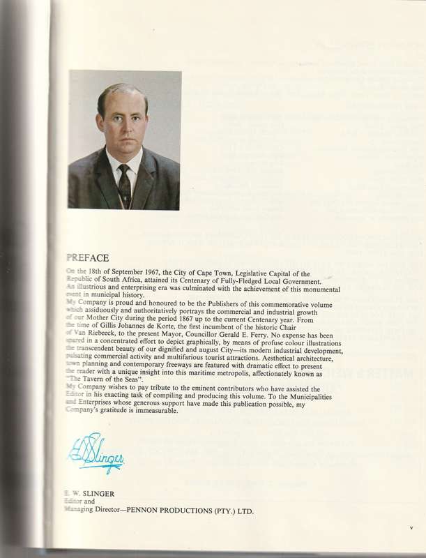 CAPE TOWN`S HUNDRED YEARS OF PROGRESS *SIGNED*
