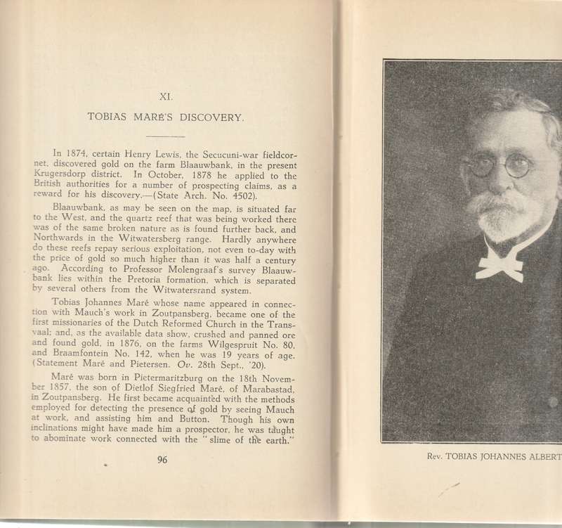 ARGONAUTS OF THE RAND: STORY OF THE DISCOVERY OF THE MAIN REEF, WITH THE MARAIS-DIARIE, 1849-1865