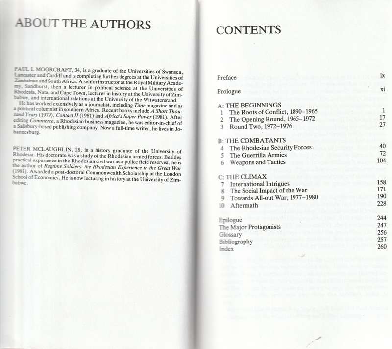 CHIMURENGA! by PAUL MOORCRAFT, THE WAR IN RHODESIA 1965-1980