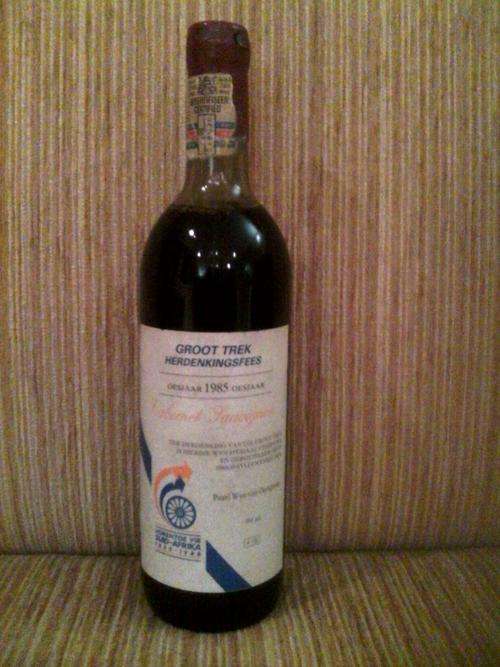 wine simonsvlei 1985 cabernet sauvignon 1988 gret trek groot trek voortrekkers