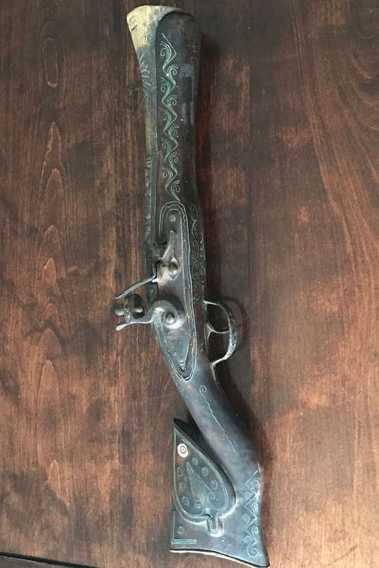 ANTIQUE FLINTLOCK BLUNDERBUSS PISTOL - EST.1800's
