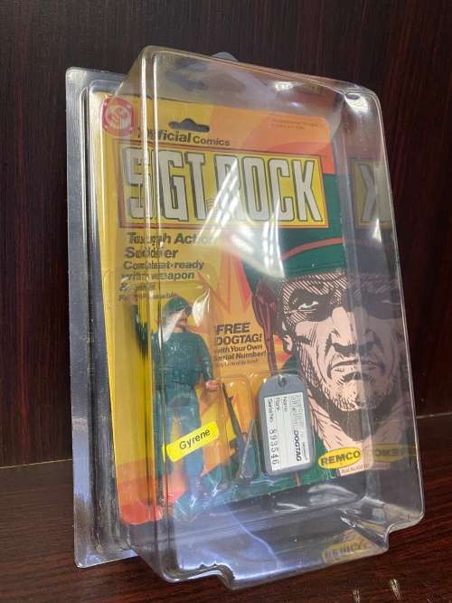 1981 REMCO Vintage DC Comics SGT ROCK Gyrene Action Figure ORIGINAL CARD *RARE*