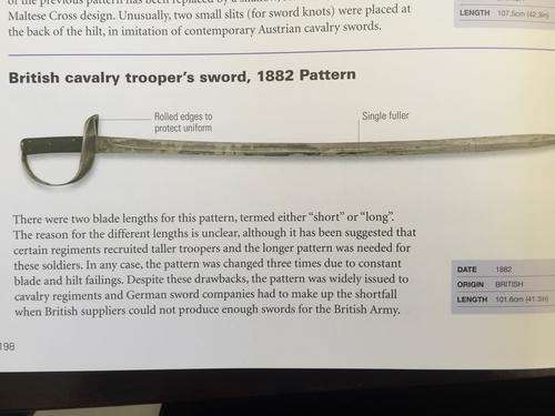 BRITISH CAVALRY TROOPERS SWORD 1882, FIELD REDONE - WOW!!