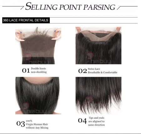 360 Lace Closure/Lace Frontal/ 360 Closure (12"-20" available)