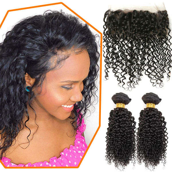 Brazilian Hair/Peruvian Hair 200g with a 360 Closure (Body/Straight/Curly/Kinky Curly)
