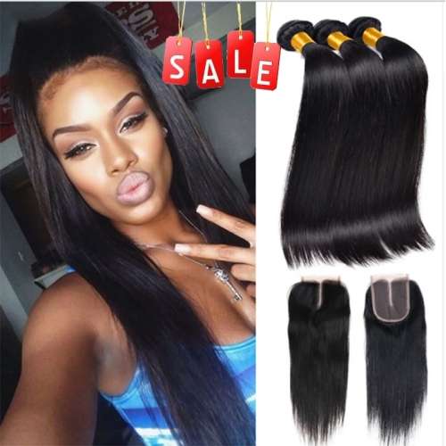 Brazilian Virgin Hair with Closure (8-32in in stock)