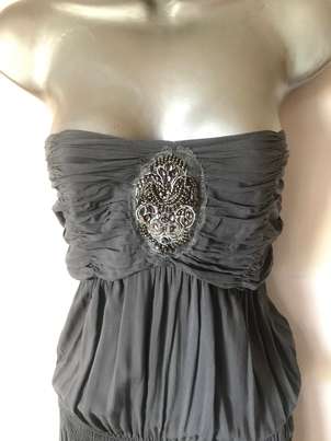 Truworths size 12 ladies dressy jumpsuit (36) grey embellished must see