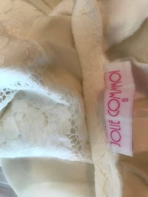 Creamy lace insert detail sexy body on fitted dress hot size I8 0 10 / 32 - 34