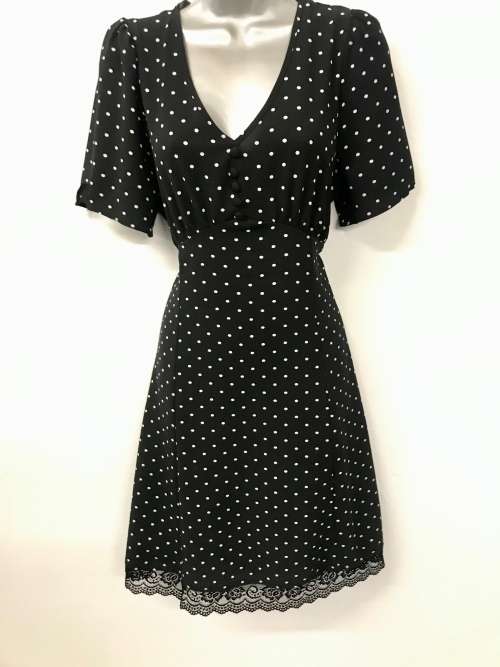 Suits 12-14 / 36 -38 polka dot dress v-neck