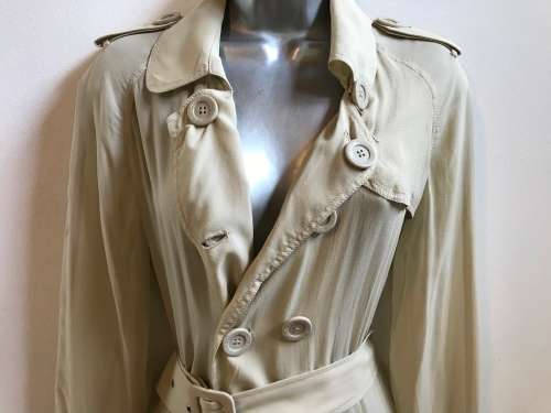 12-14 / 36- 38 designer  Jenni Button silk trench coat