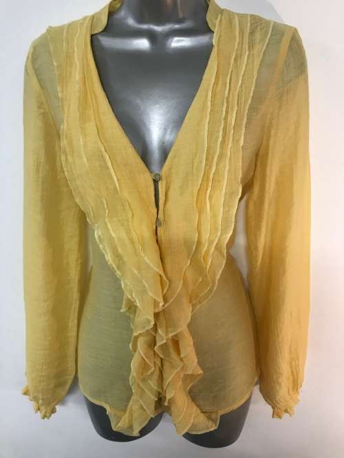 12 / 36 Carducci yellow shirt stunning fabric.