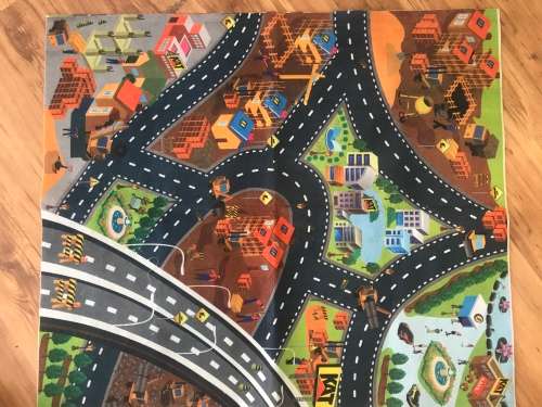 Boys childrens kids toy car play mat felt, classroom, aftercare bedroom